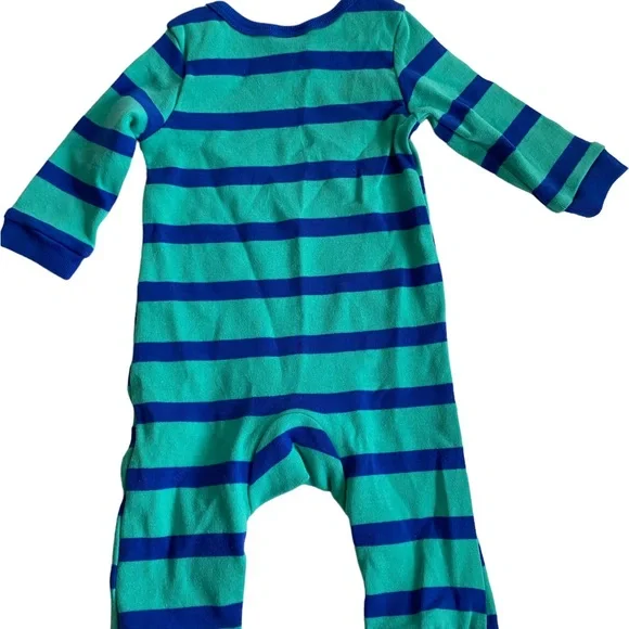 Set Of 3  Rompers 100% Cotton Snap Closures giraffe elephants dinosaurs Unisex. - Picture 5 of 10